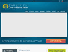 Tablet Screenshot of centrohelenkeller.pt